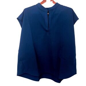 NWT FIGS Rafaela Three-Pocket Scrub Top Women Size 4X Caribbean Blue 1SW100001